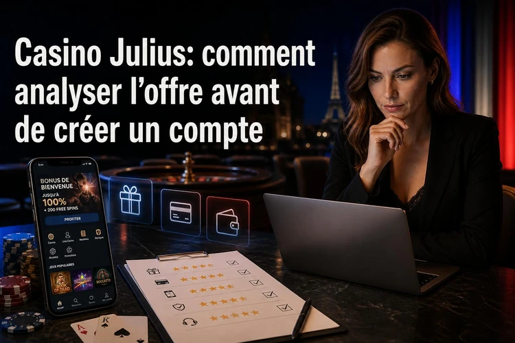 Casino Julius: comment analyser l’offre avant de créer un compte